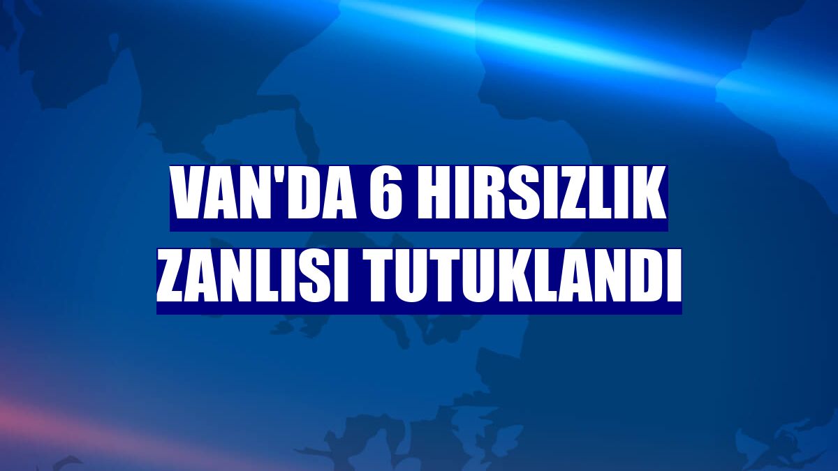 Van'da 6 hırsızlık zanlısı tutuklandı