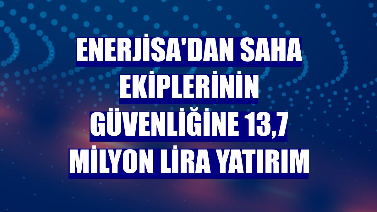 Enerjisa'dan saha ekiplerinin güvenliğine 13,7 milyon lira yatırım