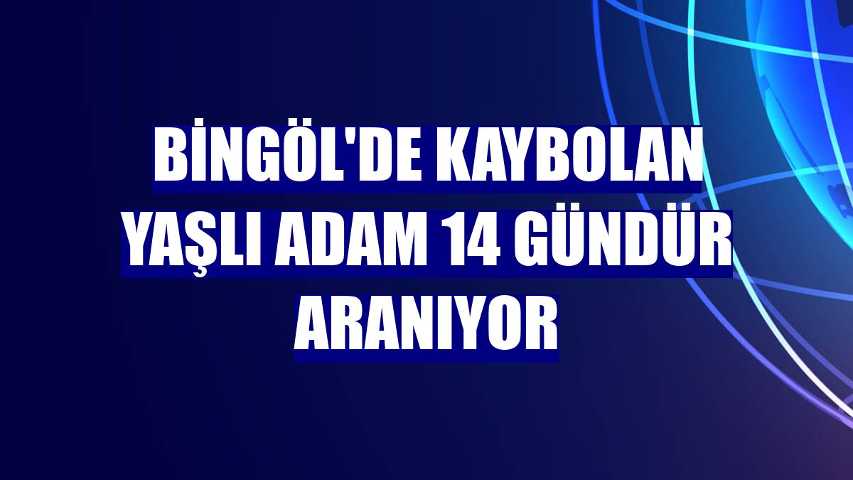Bingöl'de kaybolan yaşlı adam 14 gündür aranıyor