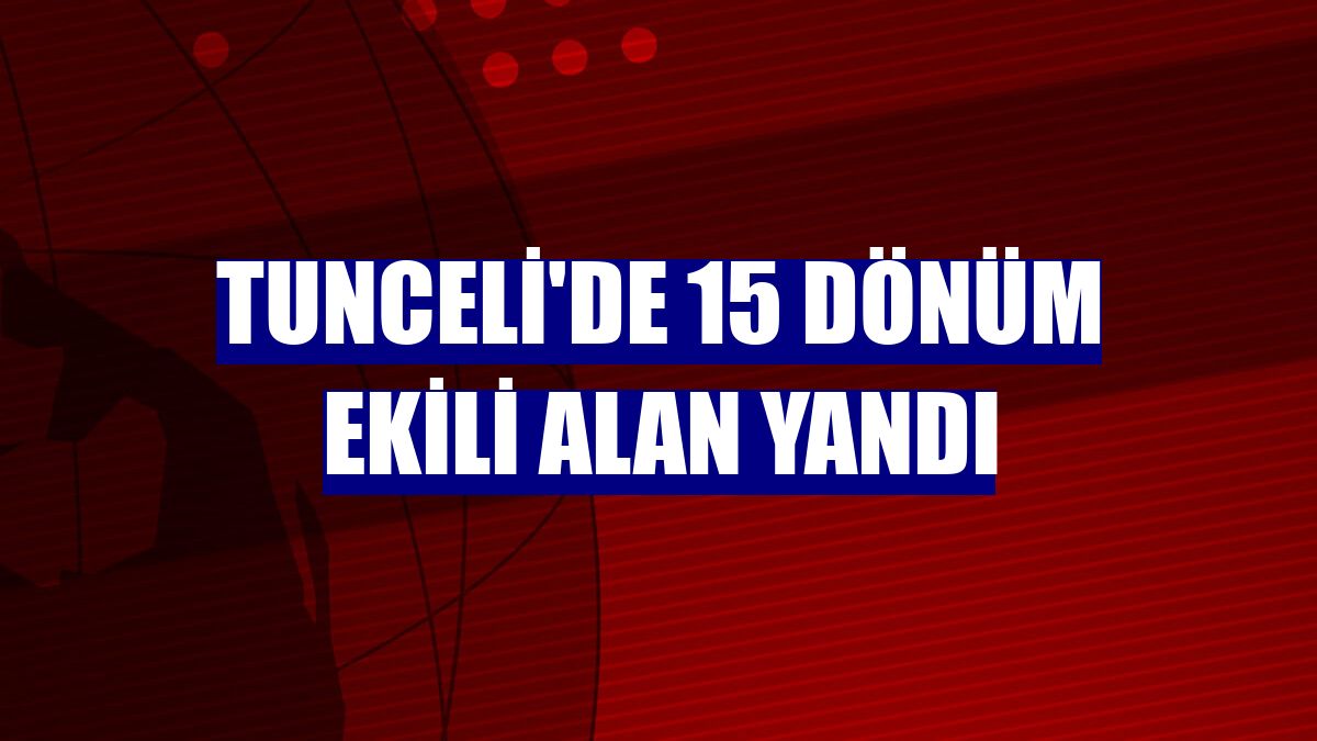 Tunceli'de 15 dönüm ekili alan yandı