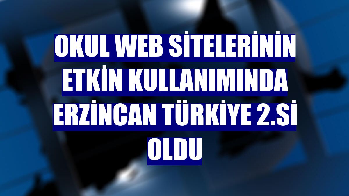 Okul web sitelerinin etkin kullanımında Erzincan Türkiye 2.si oldu