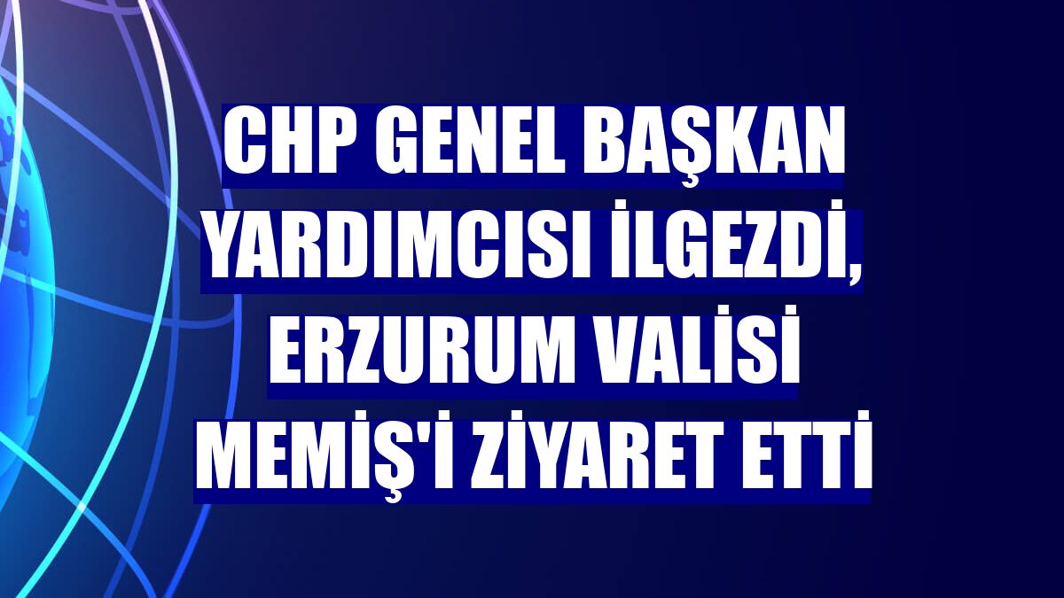 CHP Genel Başkan Yardımcısı İlgezdi, Erzurum Valisi Memiş'i ziyaret etti