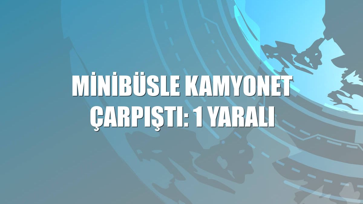 Minibüsle kamyonet çarpıştı: 1 yaralı