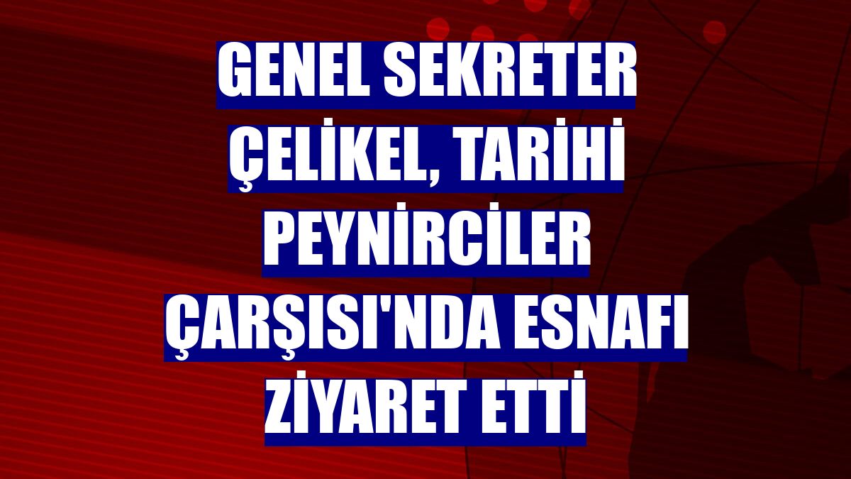Genel sekreter Çelikel, Tarihi Peynirciler Çarşısı'nda esnafı ziyaret etti