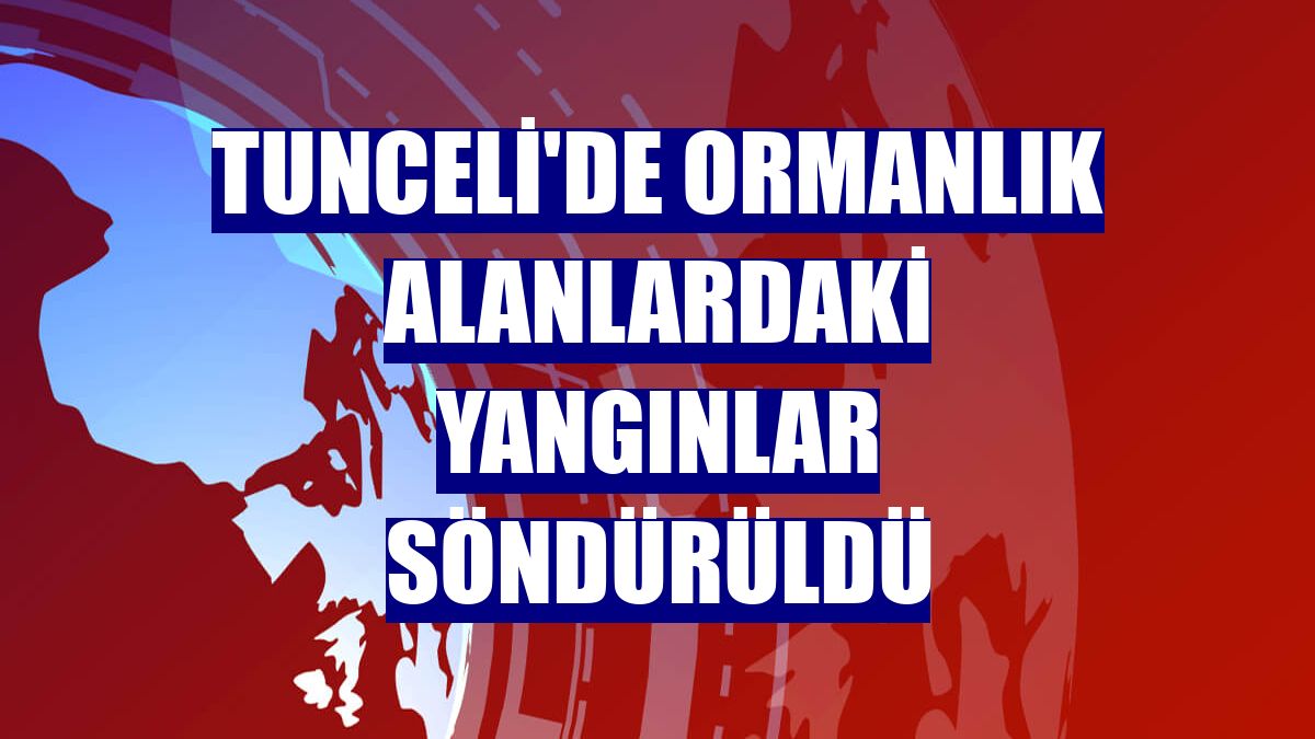 Tunceli'de ormanlık alanlardaki yangınlar söndürüldü