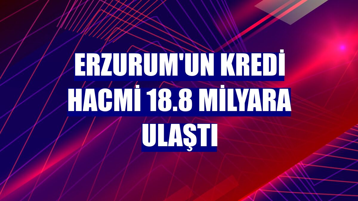 Erzurum'un kredi hacmi 18.8 milyara ulaştı