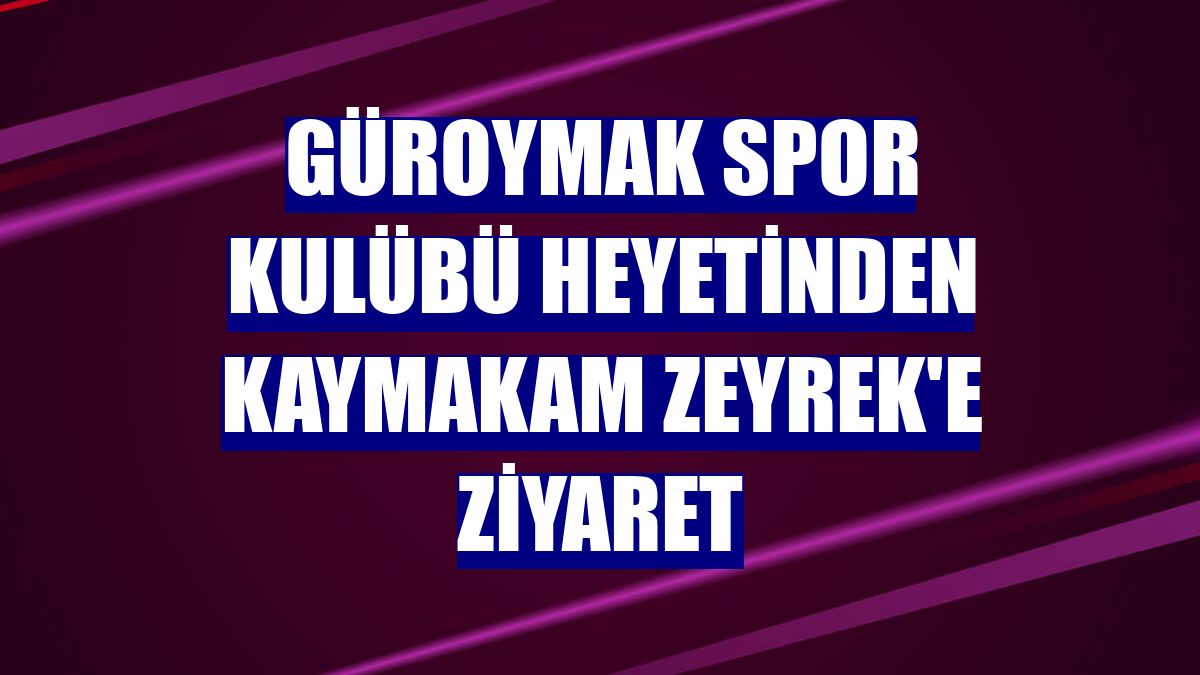 Güroymak Spor Kulübü heyetinden Kaymakam Zeyrek'e ziyaret