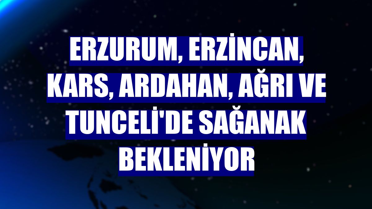 Erzurum, Erzincan, Kars, Ardahan, Ağrı ve Tunceli'de sağanak bekleniyor