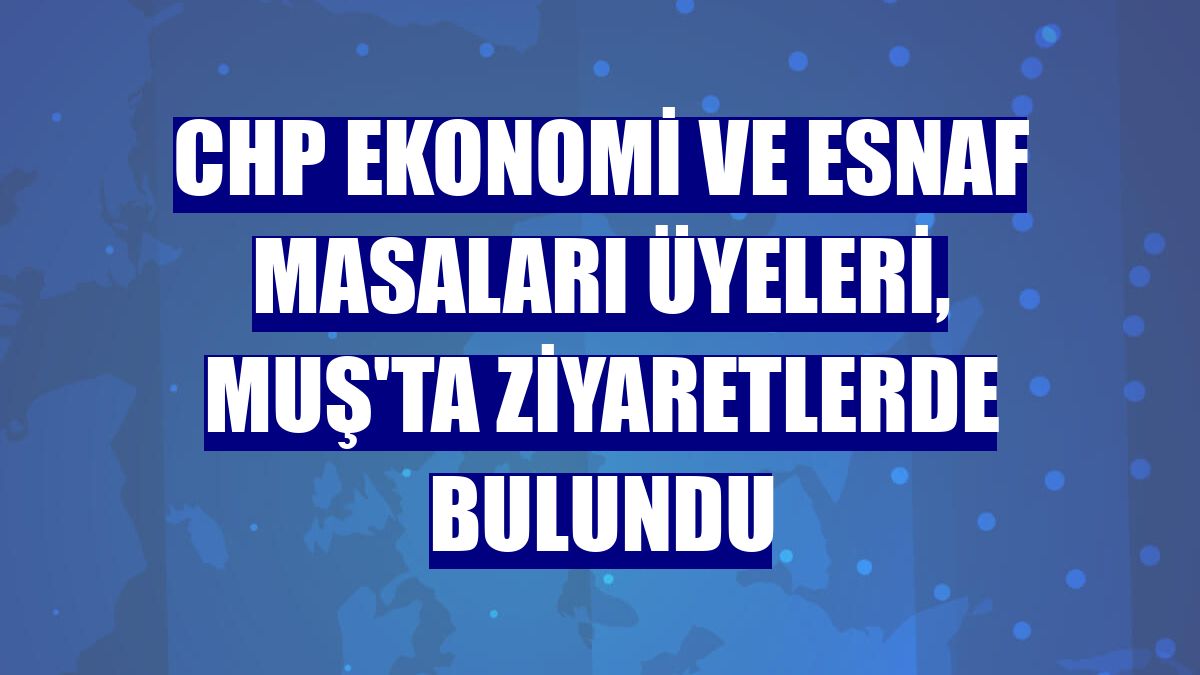 CHP Ekonomi ve Esnaf masaları üyeleri, Muş'ta ziyaretlerde bulundu