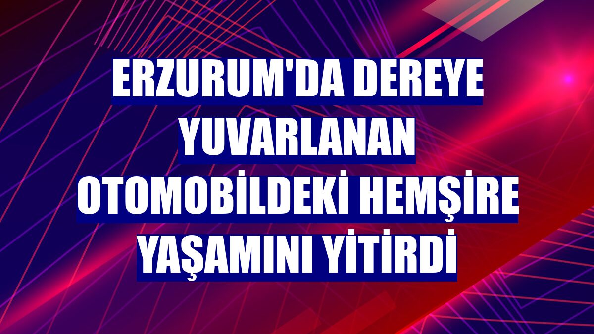 Erzurum'da dereye yuvarlanan otomobildeki hemşire yaşamını yitirdi
