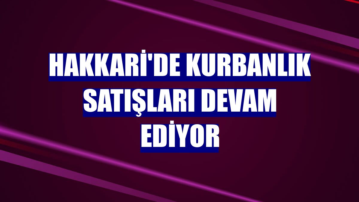 Hakkari'de kurbanlık satışları devam ediyor