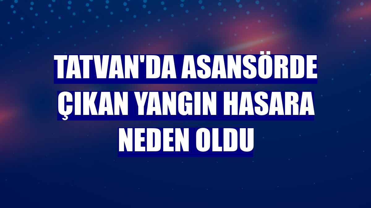 Tatvan'da asansörde çıkan yangın hasara neden oldu