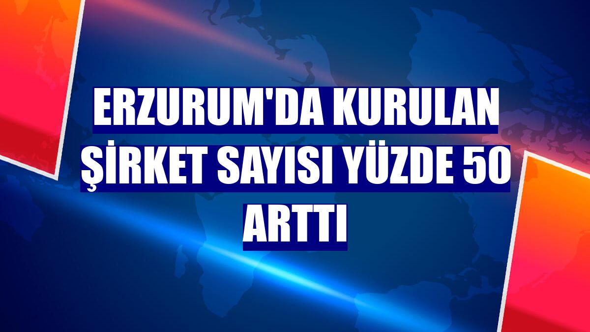 Erzurum'da kurulan şirket sayısı yüzde 50 arttı