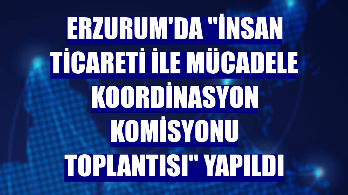 Erzurum'da "İnsan Ticareti ile Mücadele Koordinasyon Komisyonu Toplantısı" yapıldı