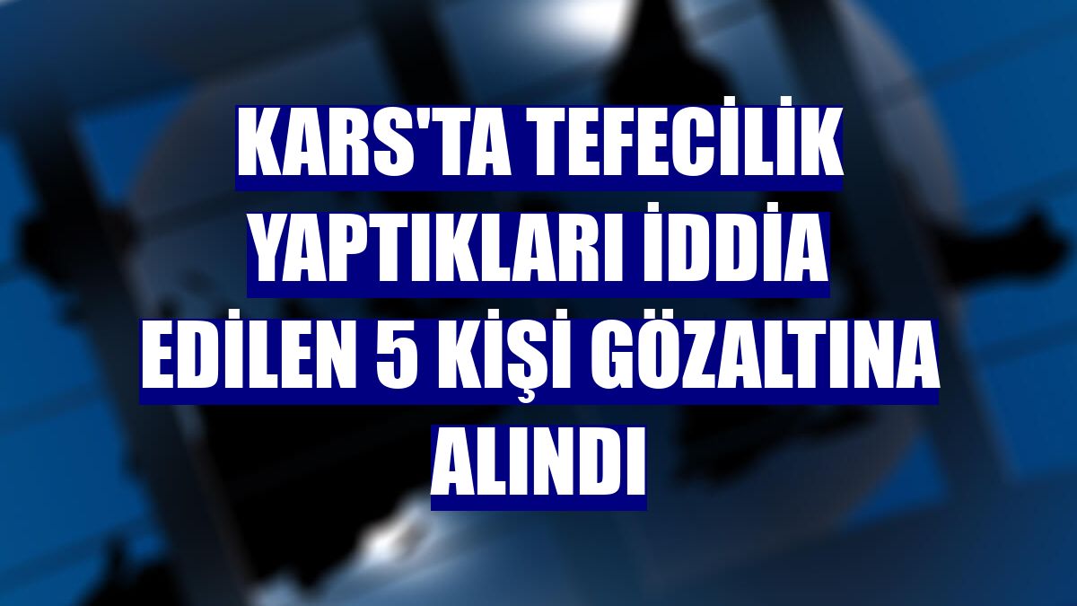 Kars'ta tefecilik yaptıkları iddia edilen 5 kişi gözaltına alındı