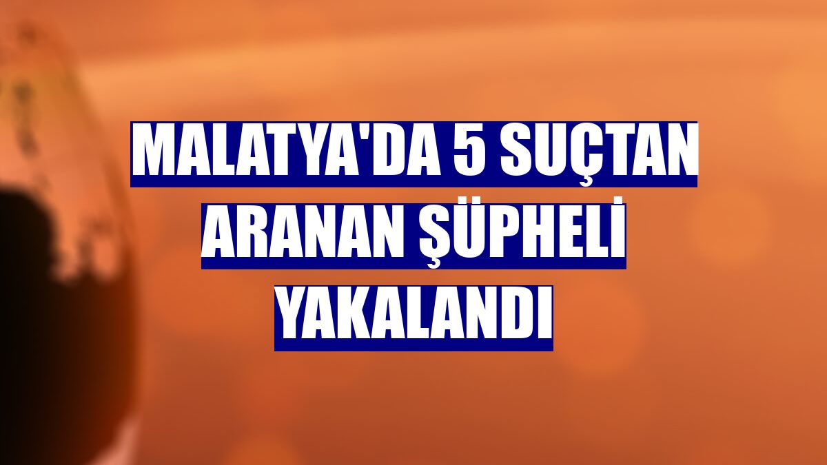 Malatya'da 5 suçtan aranan şüpheli yakalandı