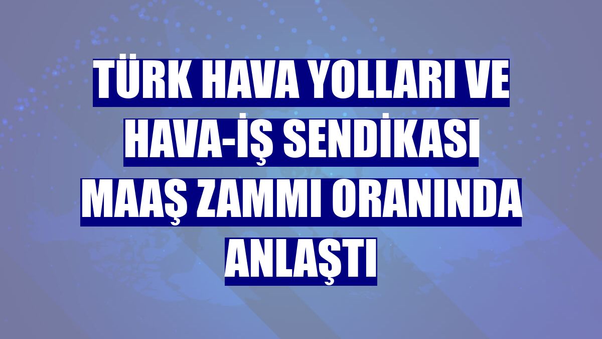 Türk Hava Yolları ve Hava-İş Sendikası maaş zammı oranında anlaştı