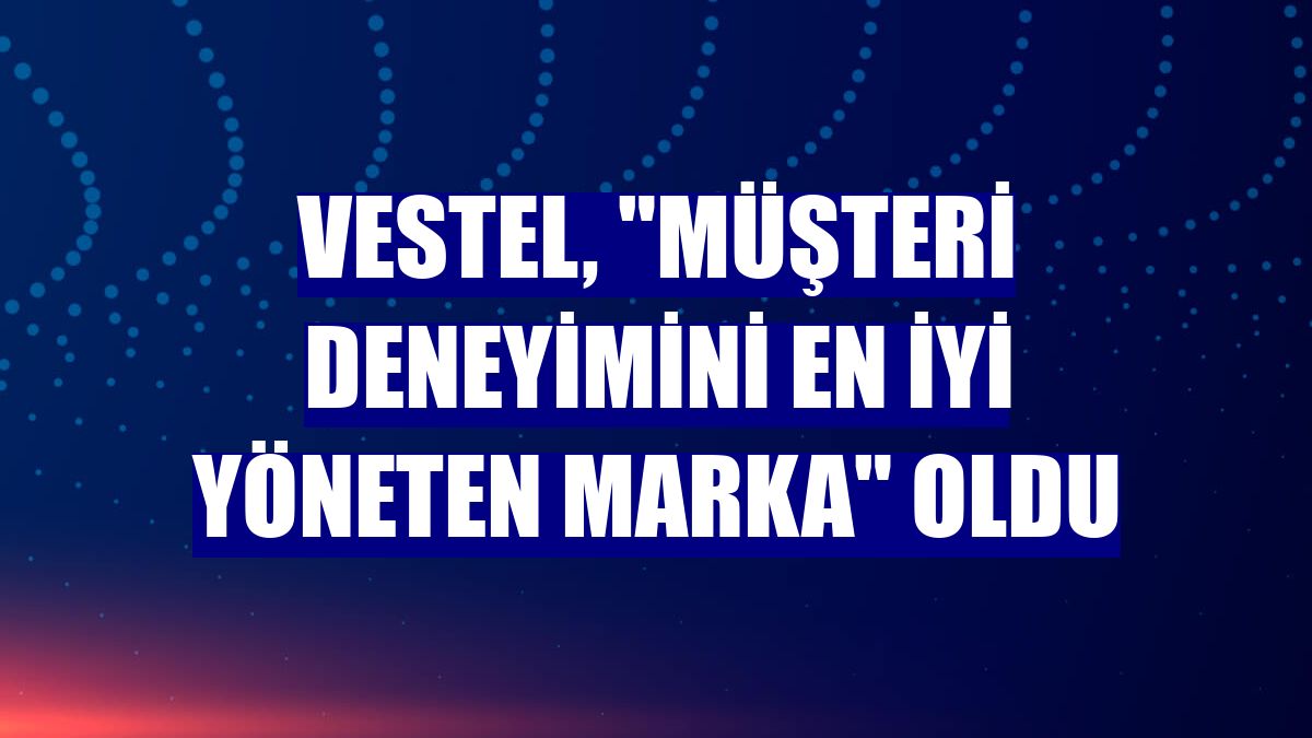 Vestel, "Müşteri Deneyimini En İyi Yöneten Marka" oldu