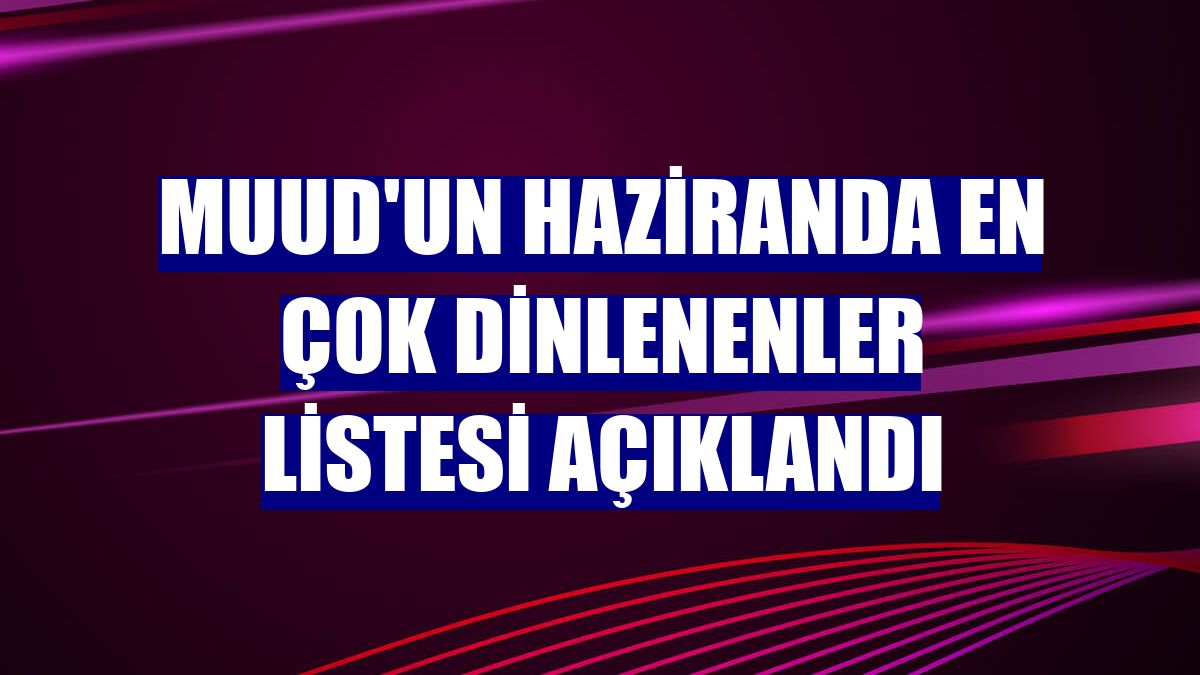 Muud'un haziranda en çok dinlenenler listesi açıklandı