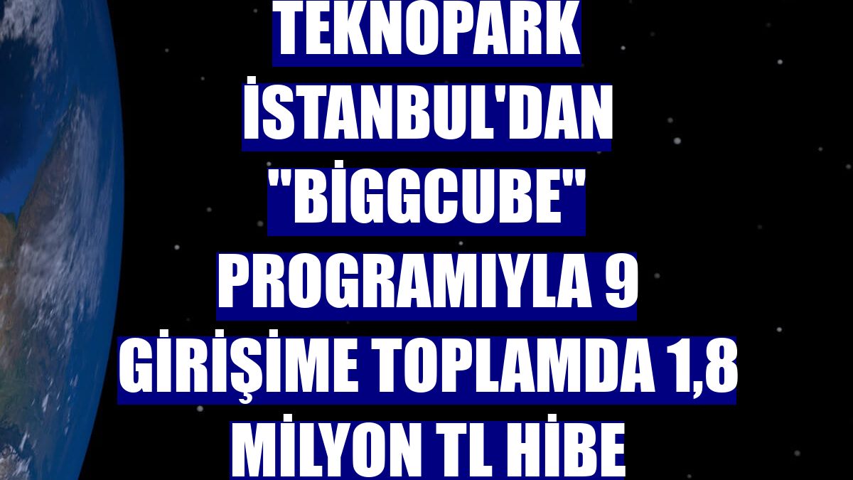 Teknopark İstanbul'dan "BİGGCUBE" programıyla 9 girişime toplamda 1,8 milyon TL hibe