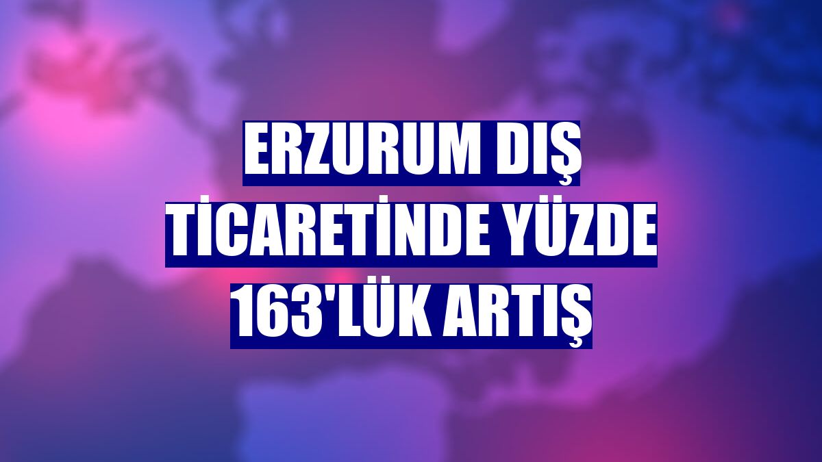 Erzurum dış ticaretinde yüzde 163'lük artış