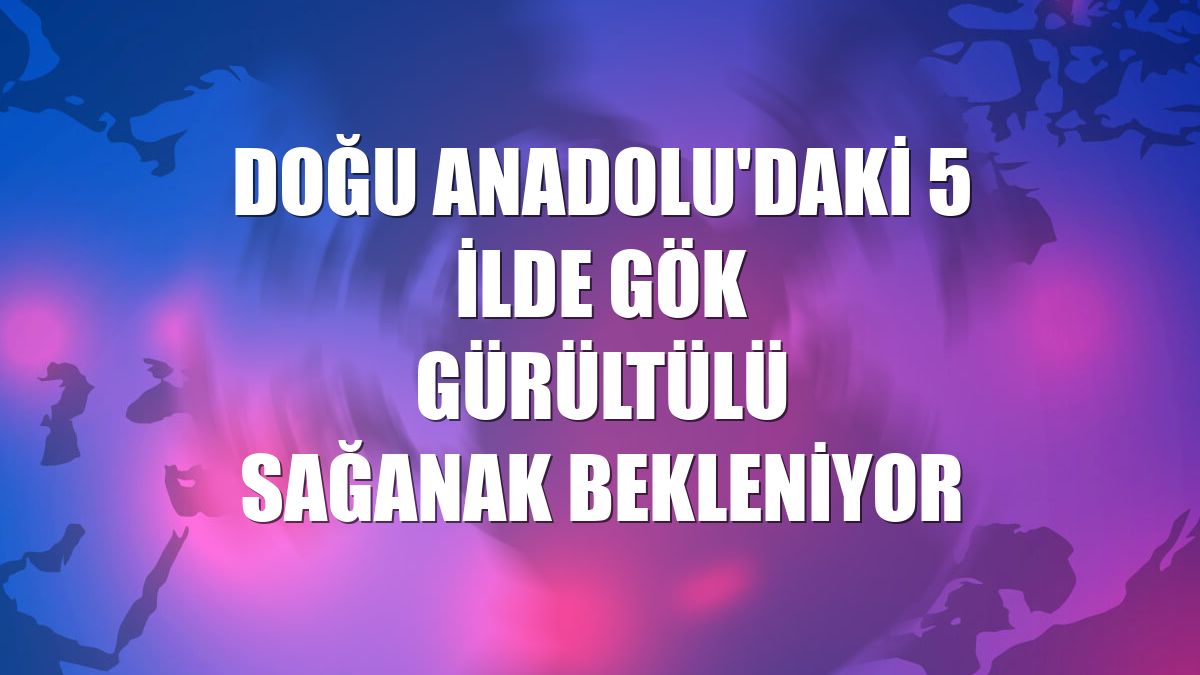 Doğu Anadolu'daki 5 ilde gök gürültülü sağanak bekleniyor