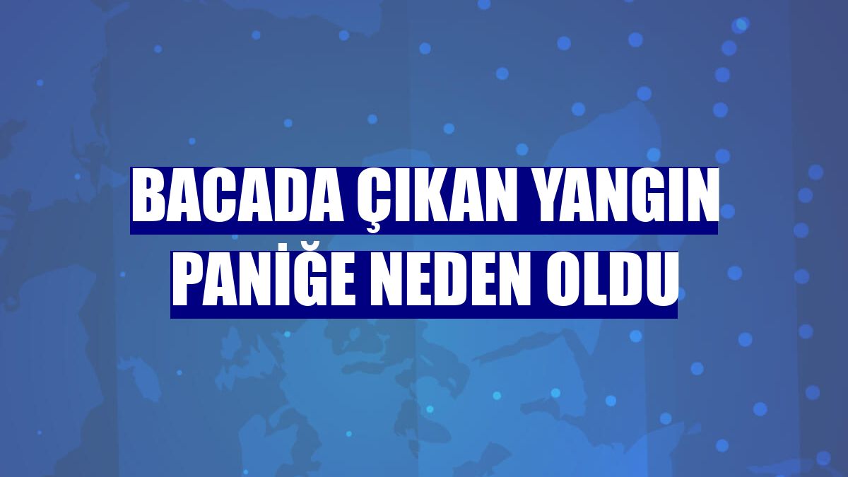 Bacada çıkan yangın paniğe neden oldu