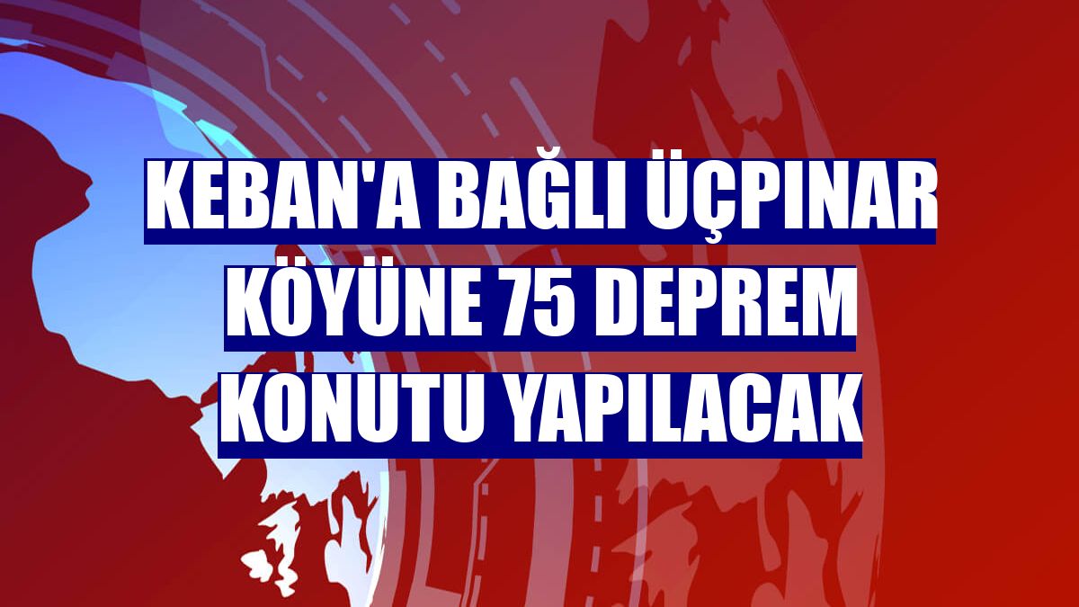 Keban'a bağlı Üçpınar köyüne 75 deprem konutu yapılacak