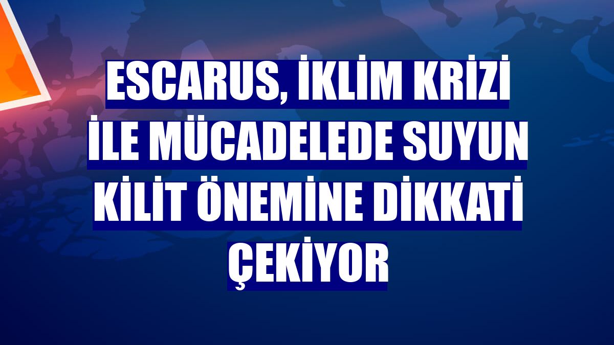Escarus, iklim krizi ile mücadelede suyun kilit önemine dikkati çekiyor