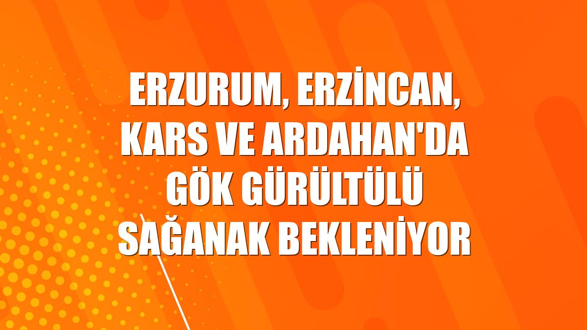 Erzurum, Erzincan, Kars ve Ardahan'da gök gürültülü sağanak bekleniyor