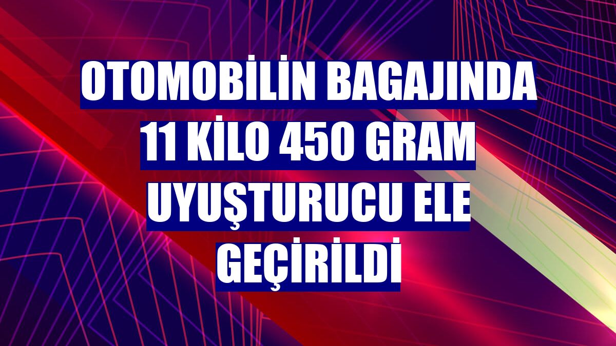 Otomobilin bagajında 11 kilo 450 gram uyuşturucu ele geçirildi