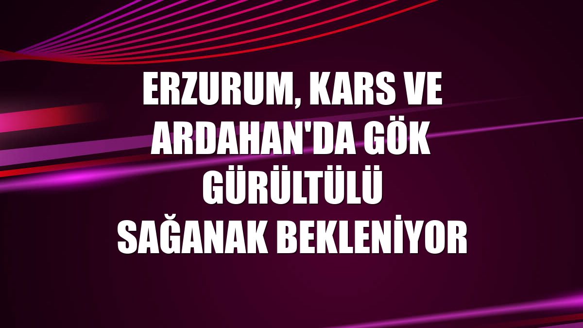 Erzurum, Kars ve Ardahan'da gök gürültülü sağanak bekleniyor