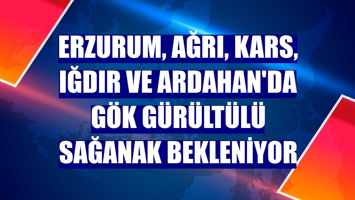Erzurum, Ağrı, Kars, Iğdır ve Ardahan'da gök gürültülü sağanak bekleniyor