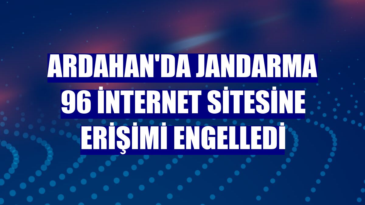 Ardahan'da jandarma 96 internet sitesine erişimi engelledi