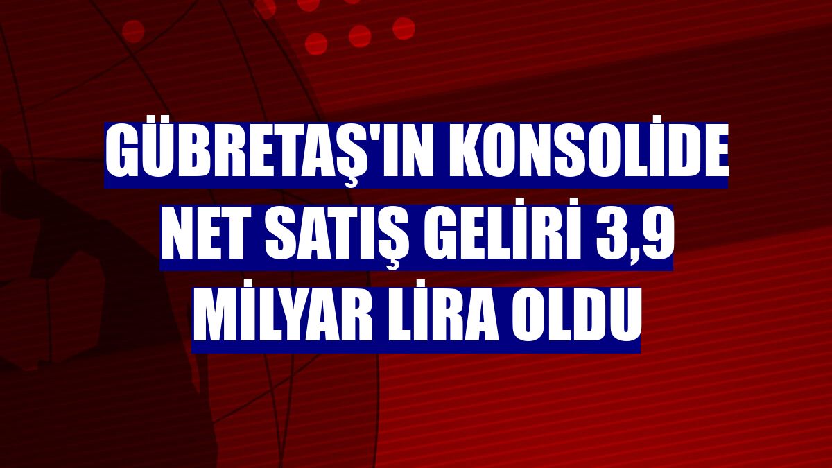 GÜBRETAŞ'ın konsolide net satış geliri 3,9 milyar lira oldu