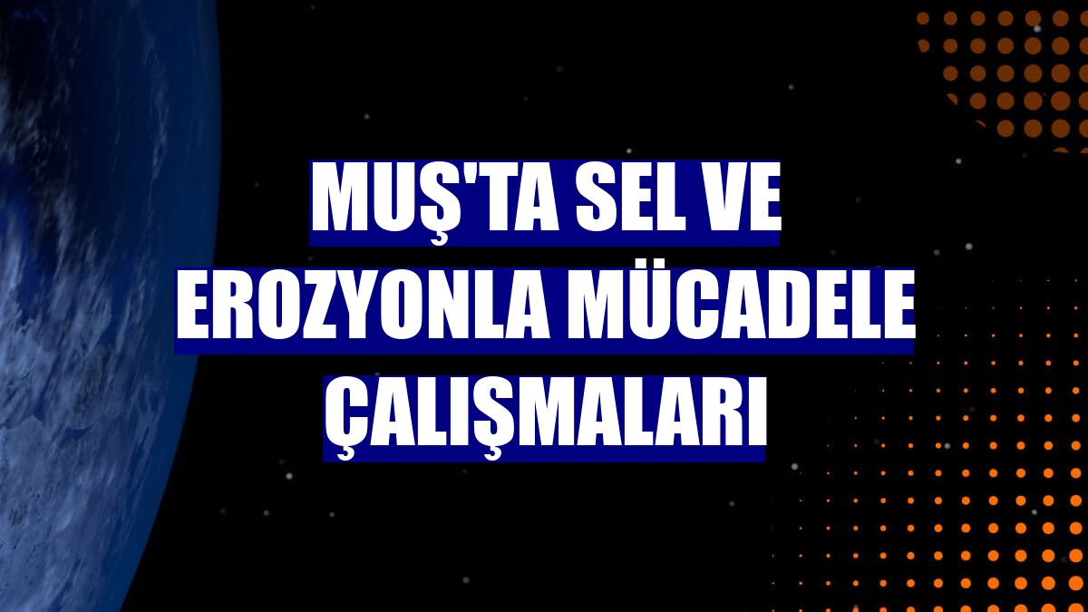 Muş'ta sel ve erozyonla mücadele çalışmaları