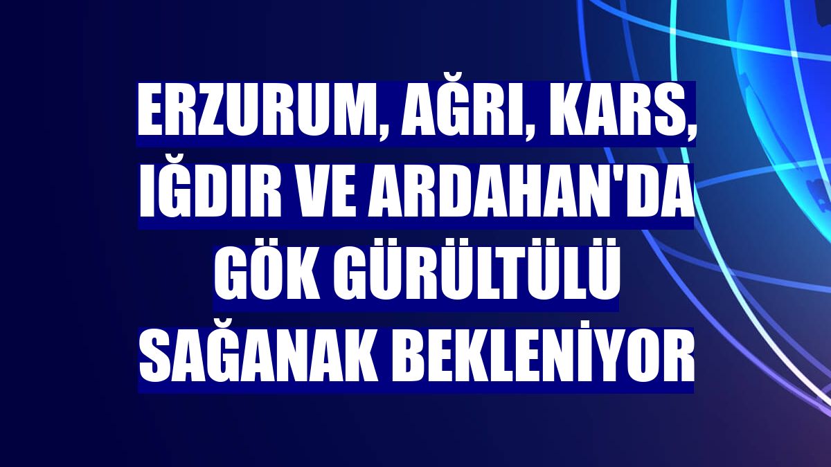 Erzurum, Ağrı, Kars, Iğdır ve Ardahan'da gök gürültülü sağanak bekleniyor