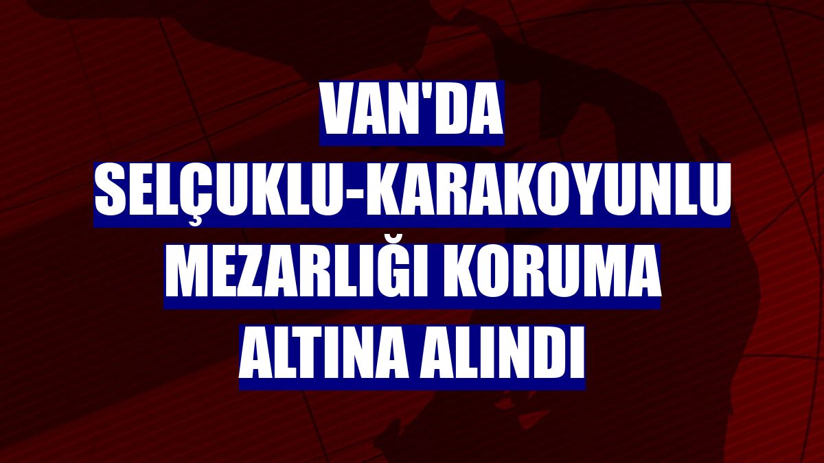 Van'da Selçuklu-Karakoyunlu Mezarlığı koruma altına alındı