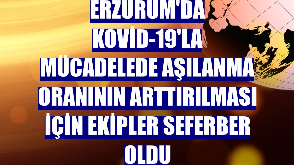 Erzurum'da Kovid-19'la mücadelede aşılanma oranının arttırılması için ekipler seferber oldu