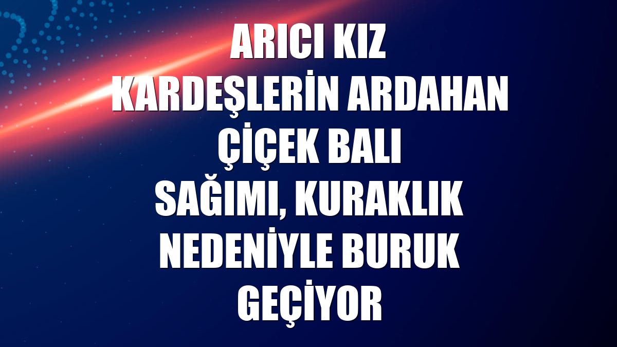 Arıcı kız kardeşlerin Ardahan çiçek balı sağımı, kuraklık nedeniyle buruk geçiyor