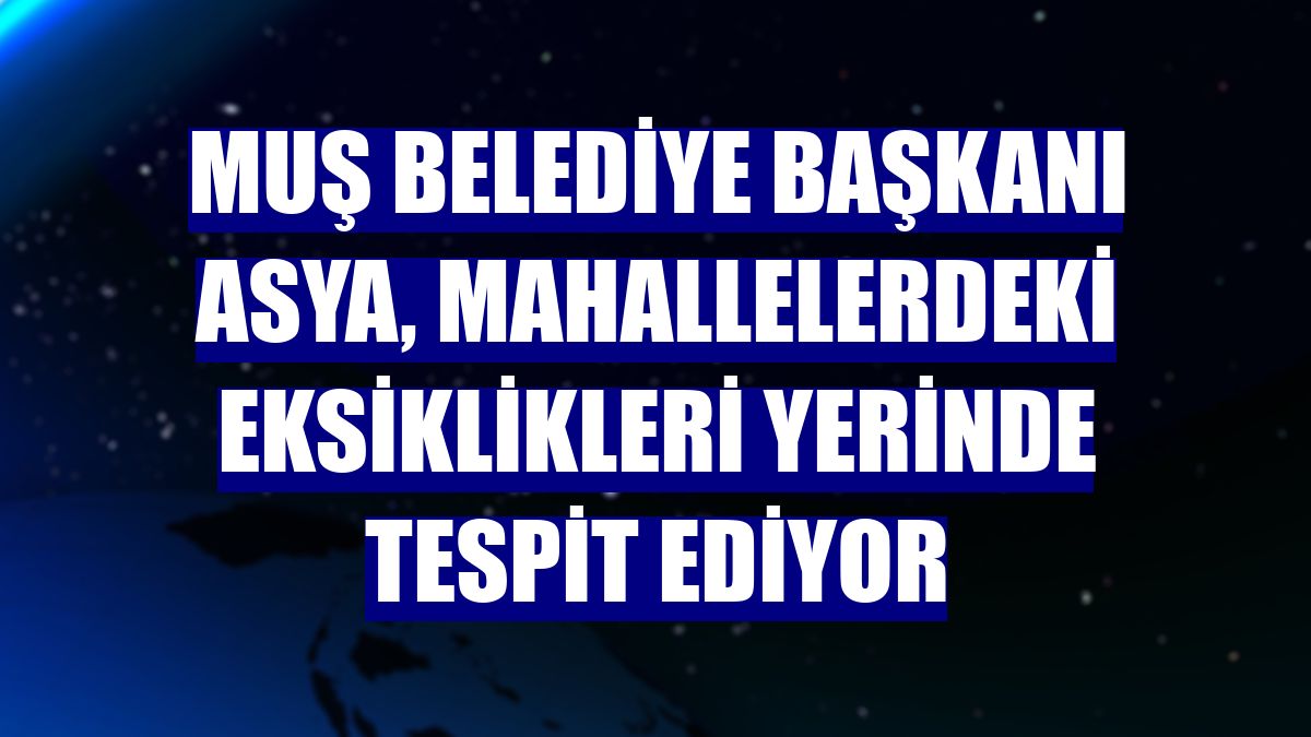 Muş Belediye Başkanı Asya, mahallelerdeki eksiklikleri yerinde tespit ediyor