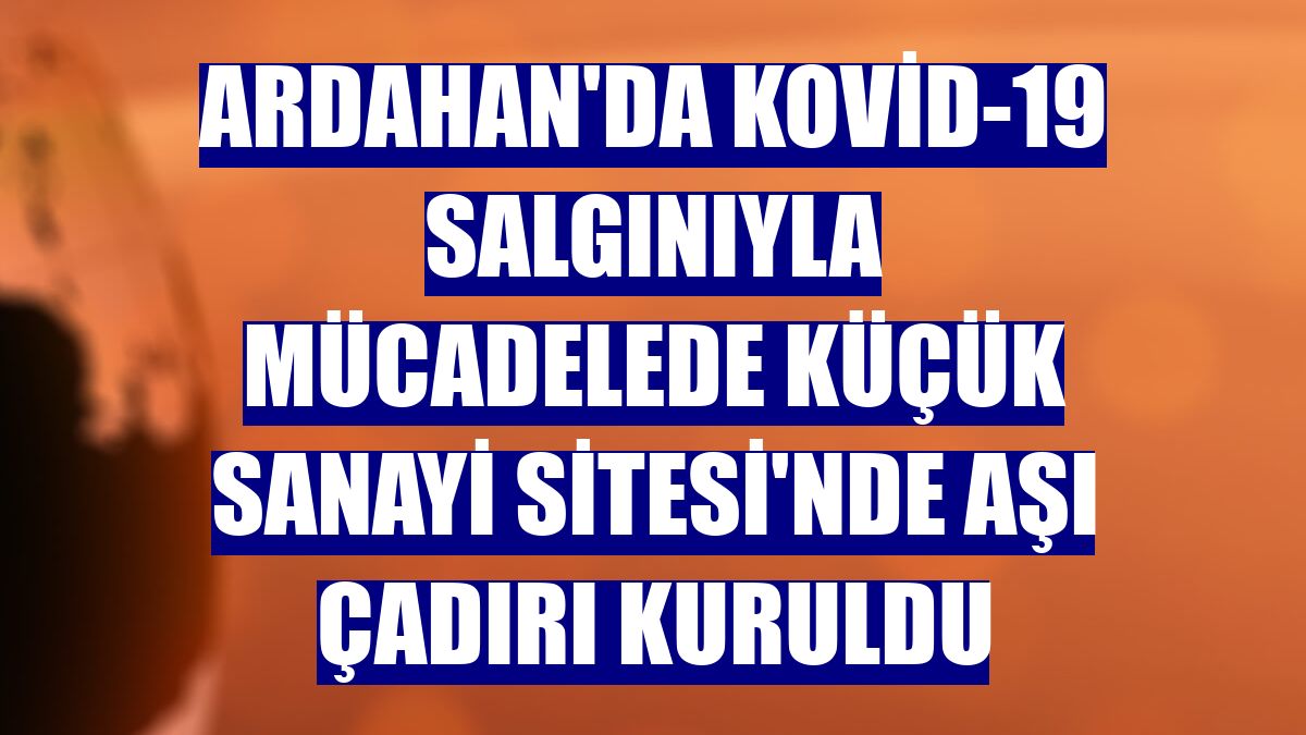 Ardahan'da Kovid-19 salgınıyla mücadelede Küçük Sanayi Sitesi'nde aşı çadırı kuruldu