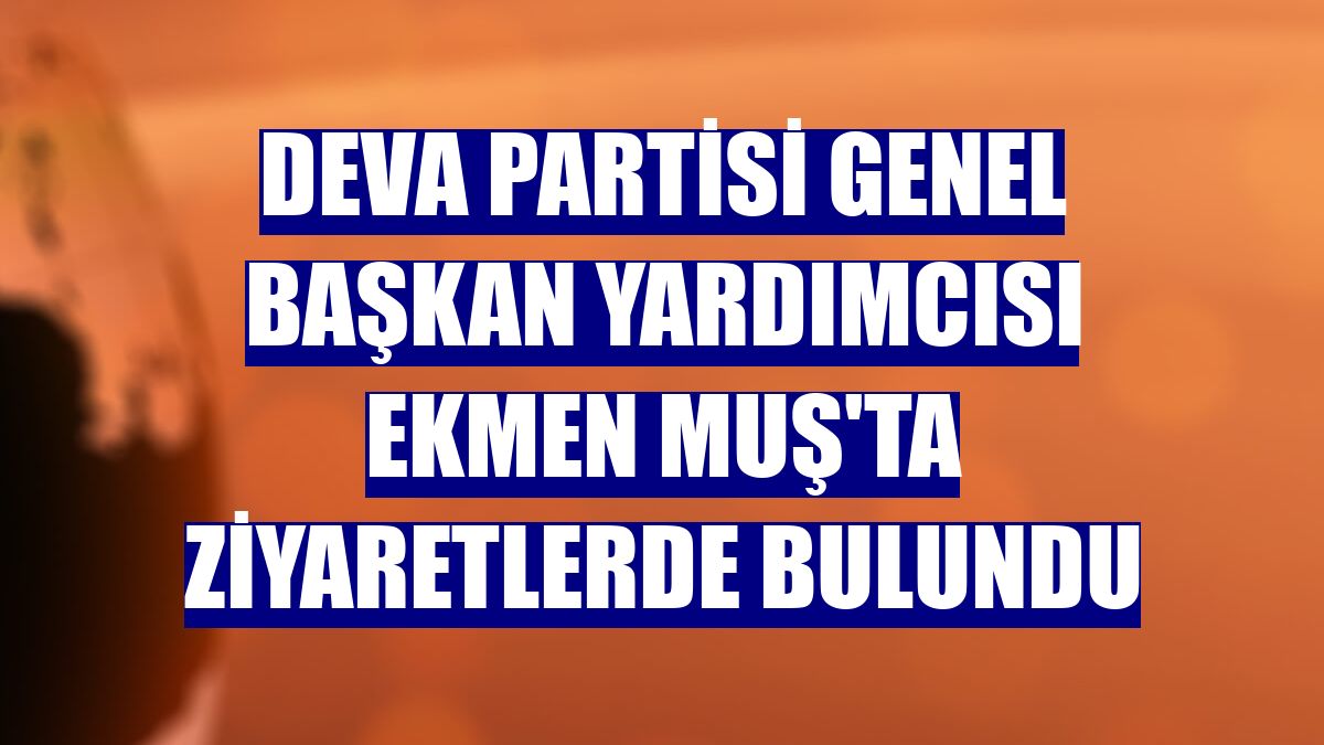 DEVA Partisi Genel Başkan Yardımcısı Ekmen Muş'ta ziyaretlerde bulundu