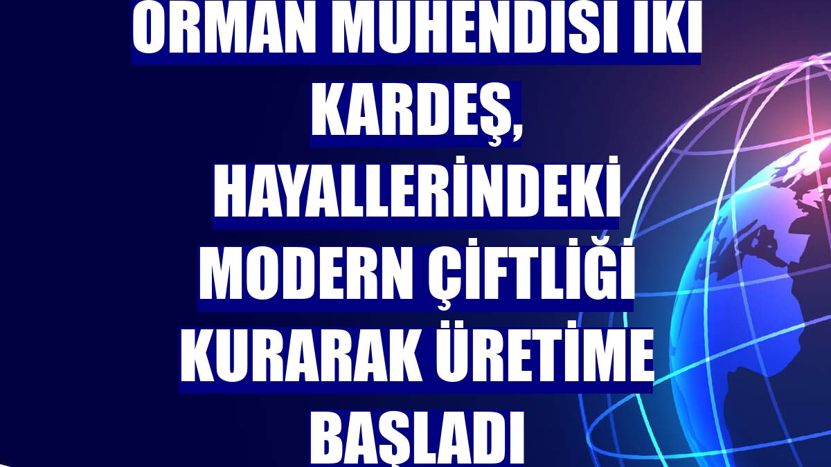 Orman mühendisi iki kardeş, hayallerindeki modern çiftliği kurarak üretime başladı