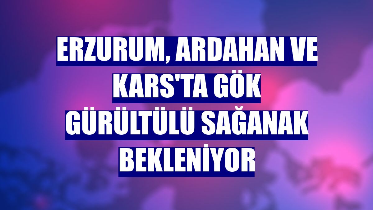Erzurum, Ardahan ve Kars'ta gök gürültülü sağanak bekleniyor