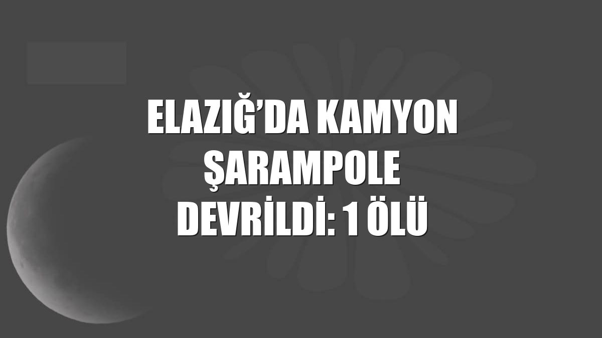 Elazığ’da kamyon şarampole devrildi: 1 ölü