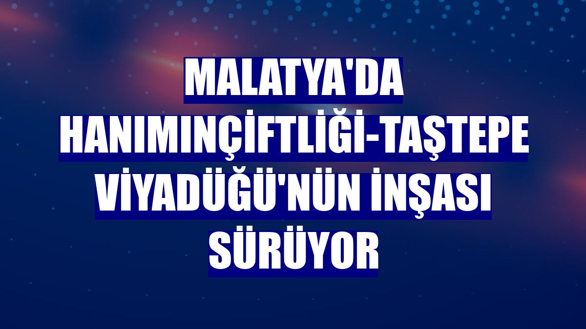 Malatya'da Hanımınçiftliği-Taştepe Viyadüğü'nün inşası sürüyor
