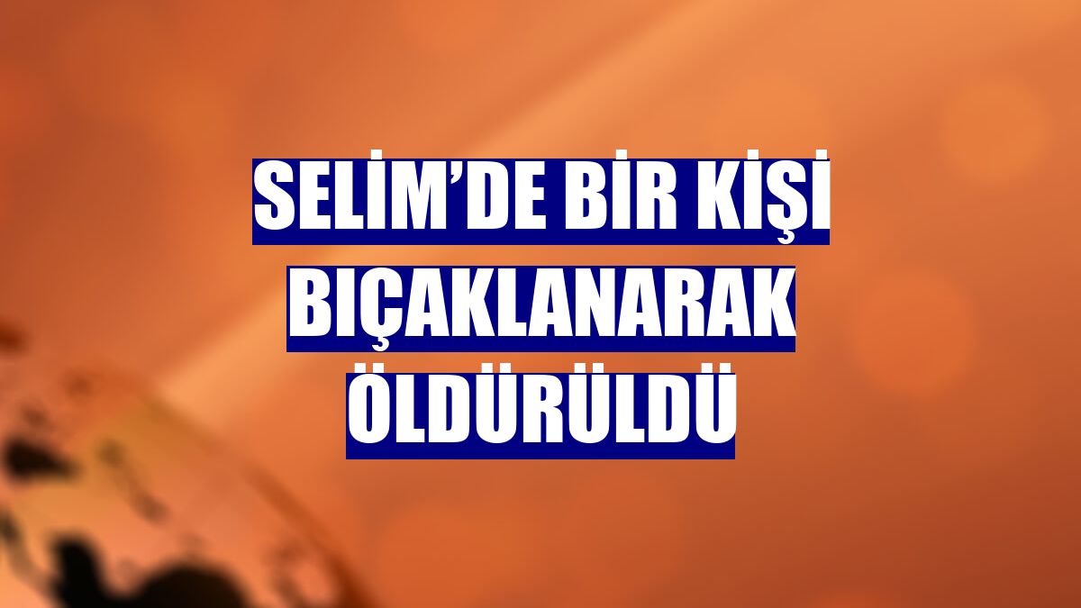 Selim’de bir kişi bıçaklanarak öldürüldü