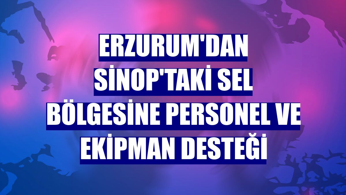 Erzurum'dan Sinop'taki sel bölgesine personel ve ekipman desteği