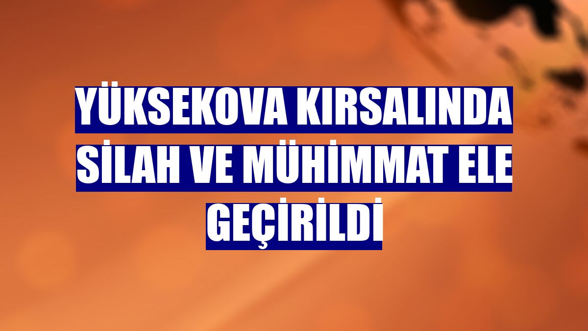 Yüksekova kırsalında silah ve mühimmat ele geçirildi
